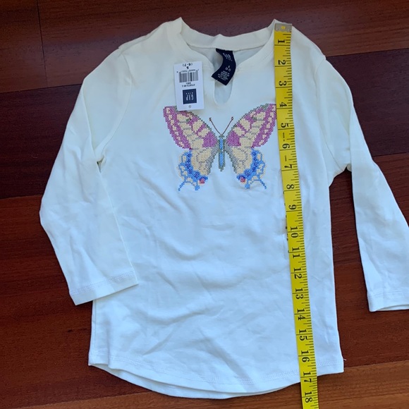 NWT GAP Butterfly Long Sleeve Sz 6-7 - Picture 4 of 8